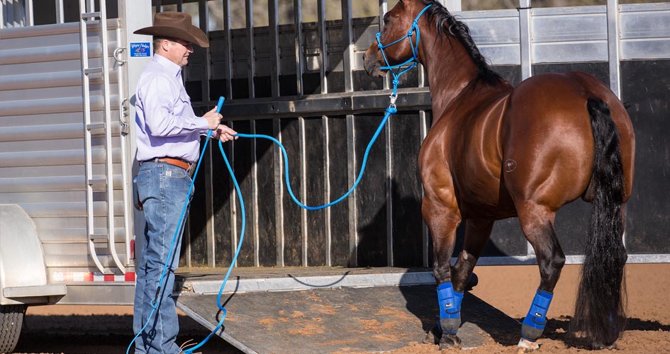 Approach and Retreat Method - Back horse away from trailer.